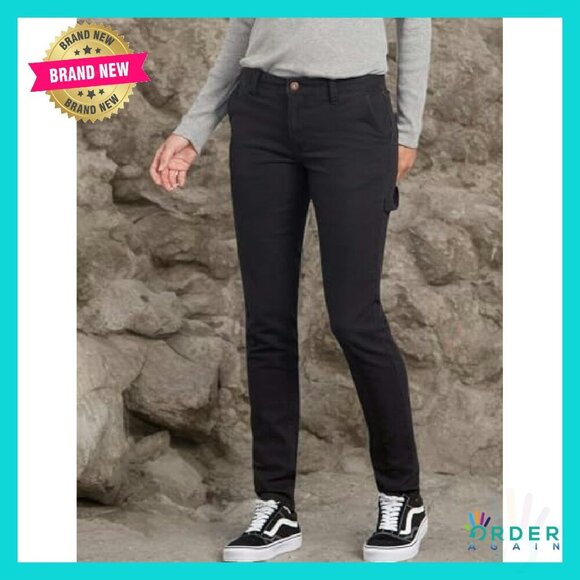 Slim Straight Carpenter Pants Stretch Duck Fabric Work Utility Classic - Picture 4 of 4